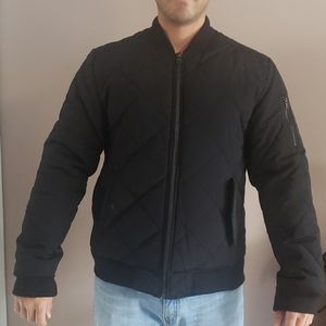 Mens Guess All Black Spring Jacket